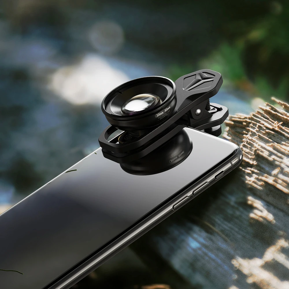 Apexel Профессиональный макрообъектив для iPhone зажим Универсальный HD объектив камеры 30-80 мм