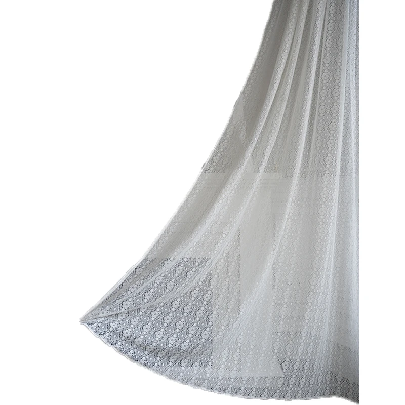 Nordic Style INS White Hollow Out Lace Curtain For  Wedding Home Balcony Livingroom