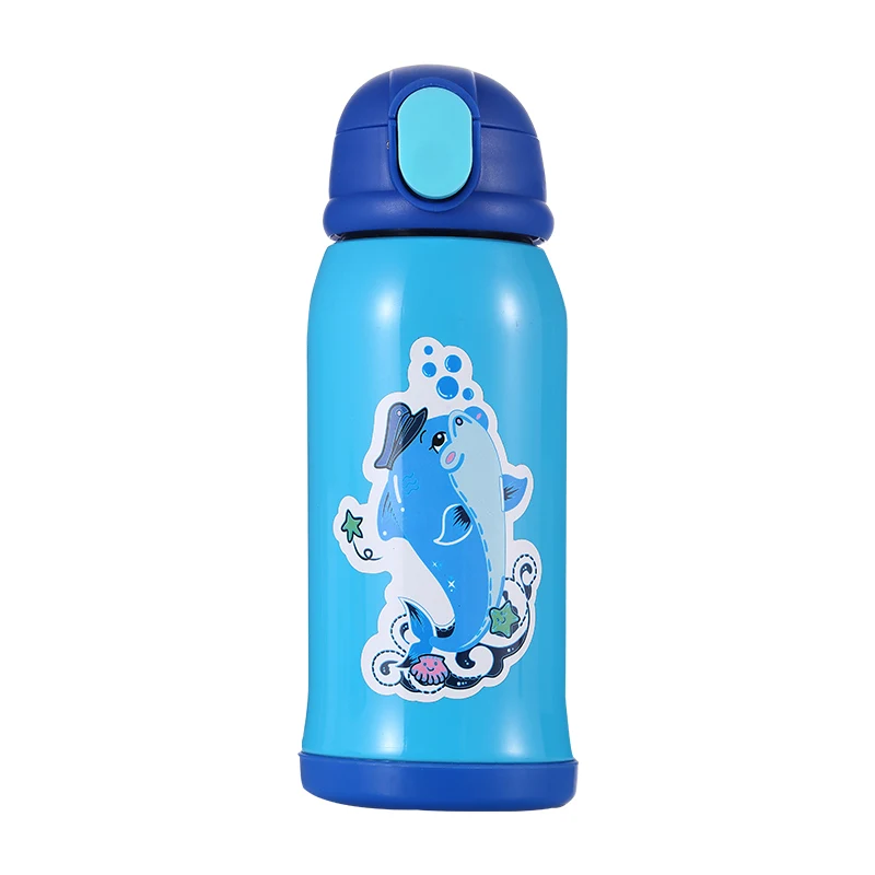hot sell low MOQ BPA free stainless steel baby bottle with straw