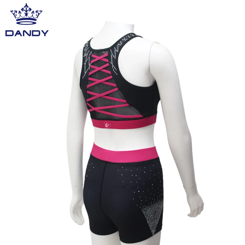 Custom новый дизайн Черлидинга тренировки одежда развеселить укороченный топ и шорты