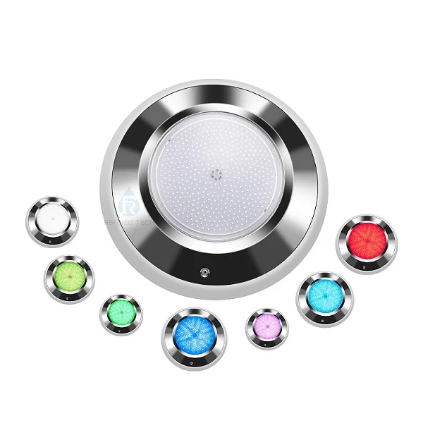 Refined Tuya WiFi Control 316L Stainless Steel IP68 Surface Mounted Underwater Lights 18W 24W 35W RGBW LED Swimming Pool Light