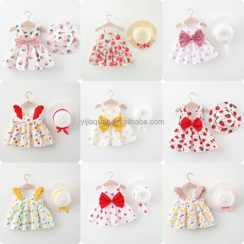 Low price Kids Wear Little Doll Flower Dress Princess Girls Party Dress ages 3 to 15 Summer Casual Ball dress Chiffon