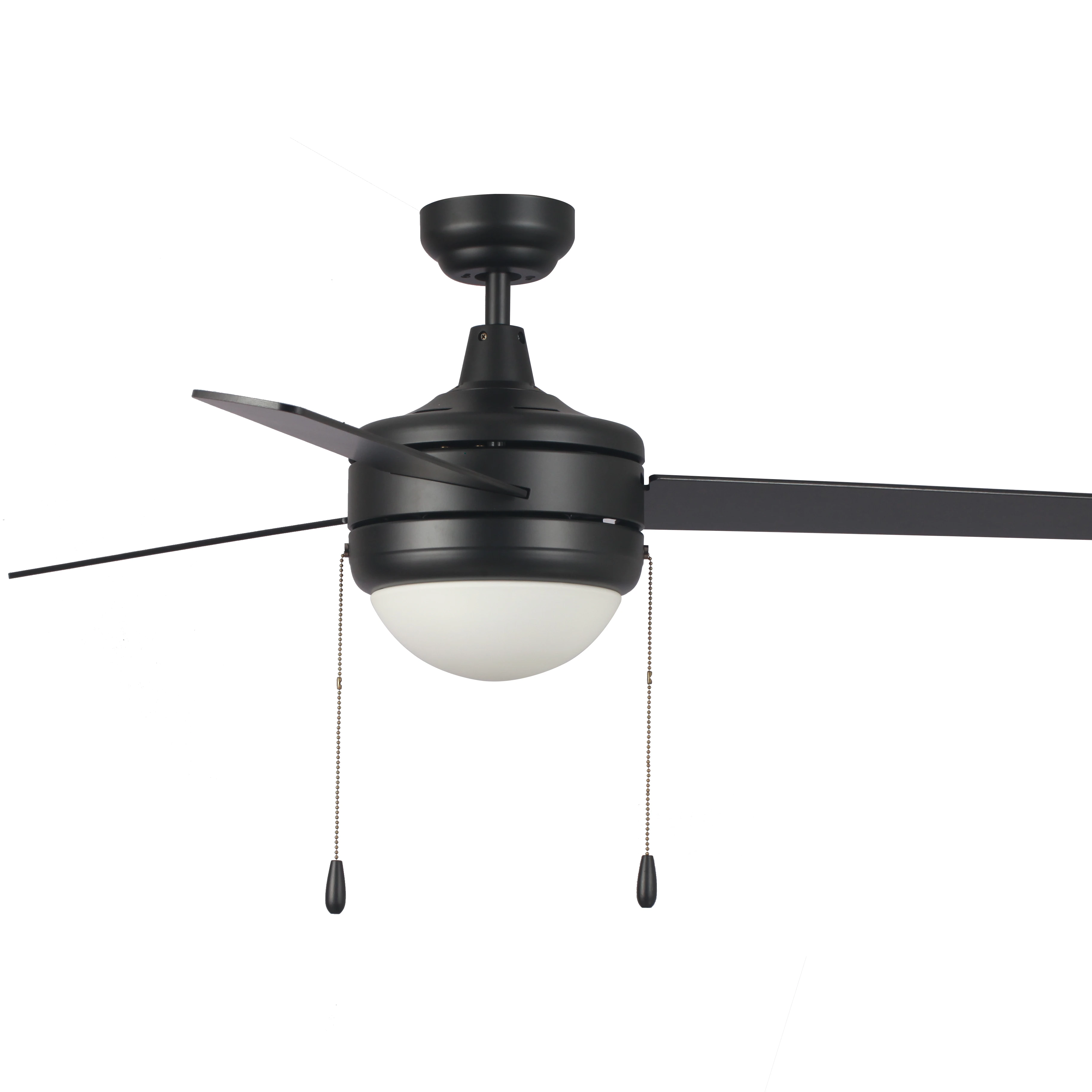 Wholesale hot style modern home decoration 3 blades pull chain ceiling fan with two E26 interface