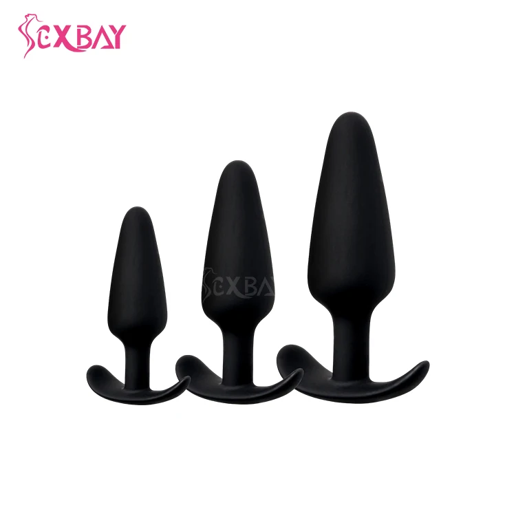 Sexbey European explosive large, small and medium-sized silicone butt plug tail crystal sex shop sex toy cone anal plug