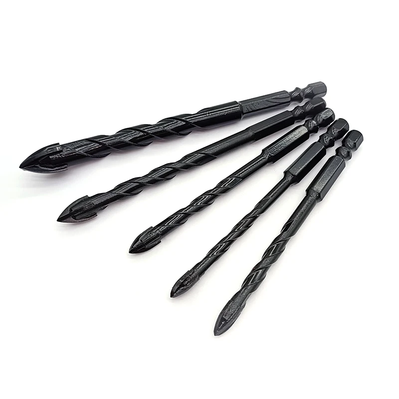 Hexagonal Tungsten Carbide Drill Bit Set Diamond Core Drill Bits for Glass Marble Creamic Tiles