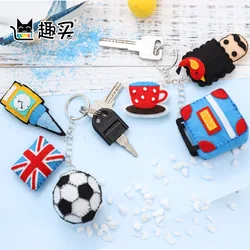 Dropshipping Non Woven Diy Sport Couples Fashion Keychains Pendant Luxury Keychain Toys