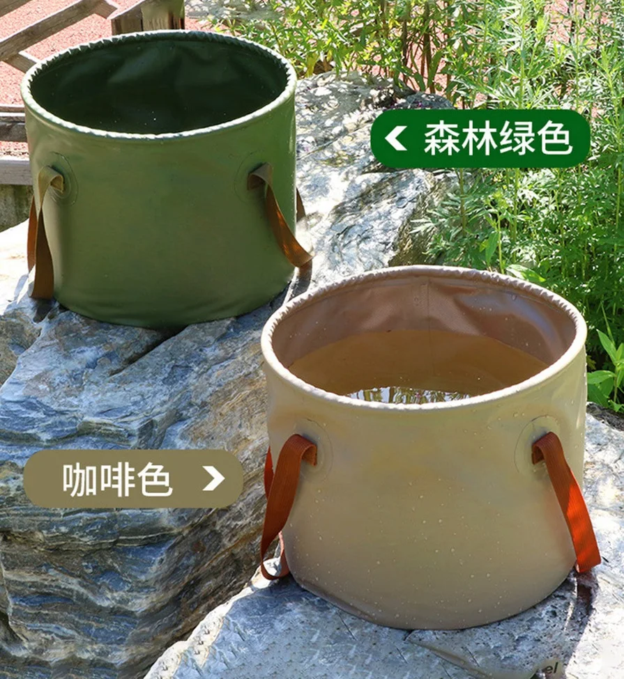 Outdoor 10L pvc material waterproof and scratch-resistant multifunctional suitable for folding bucket