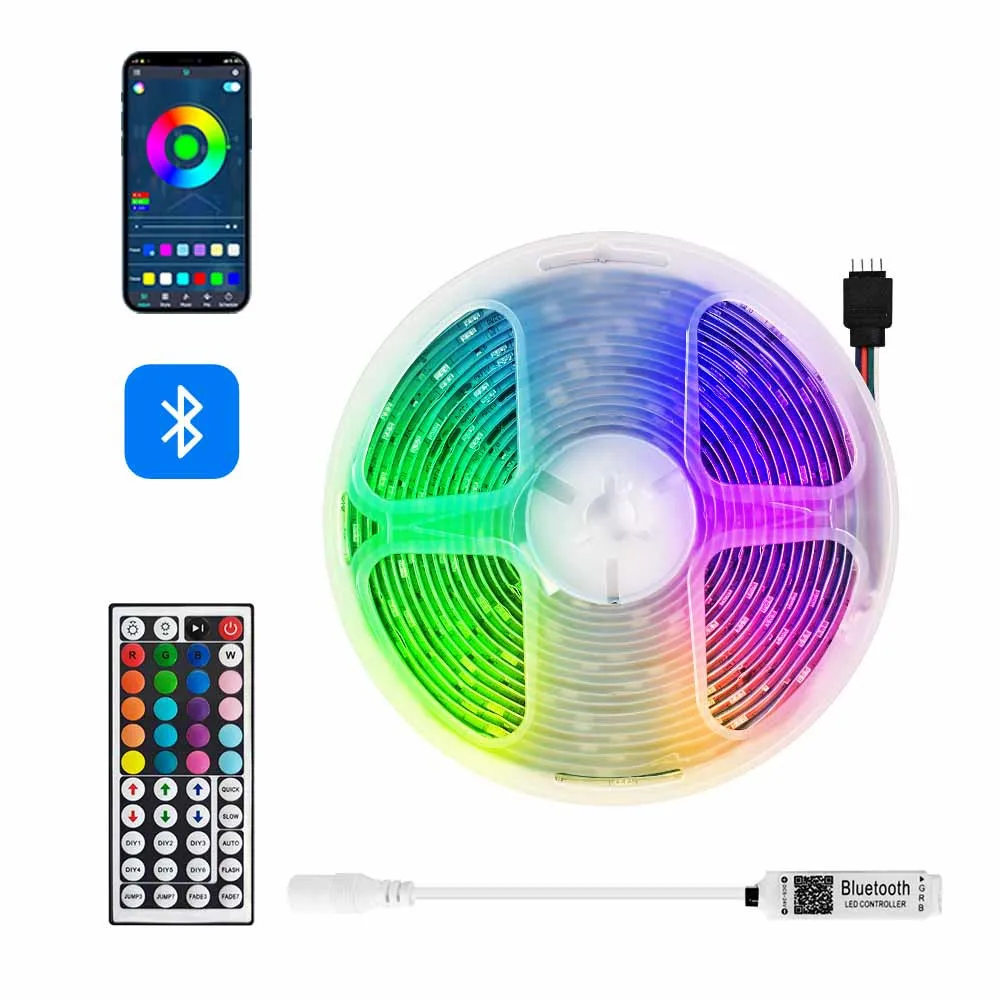 Remote Control Outdoor Dimmable Colorful Light Strip Waterproof Tuya Smart WIFI Wireless SMD Bar Camping LED Strip Light