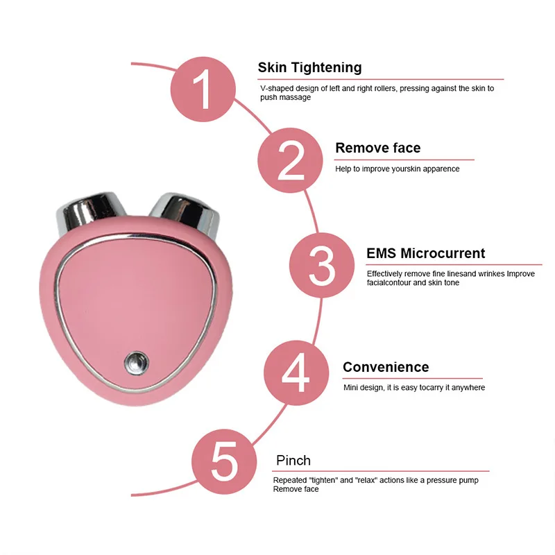 Home Use Anti-Aging Facial Massager Microcurrent Toning Device Anti-Wrinkle Face Beauty Equipment for Roller Facial Treatment