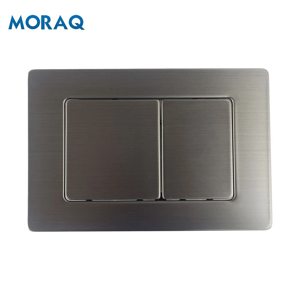 Manufacturer Concealed Cistern Actuator Flush Plate with Square Buttons Toilet Push Buttons Flush Plate