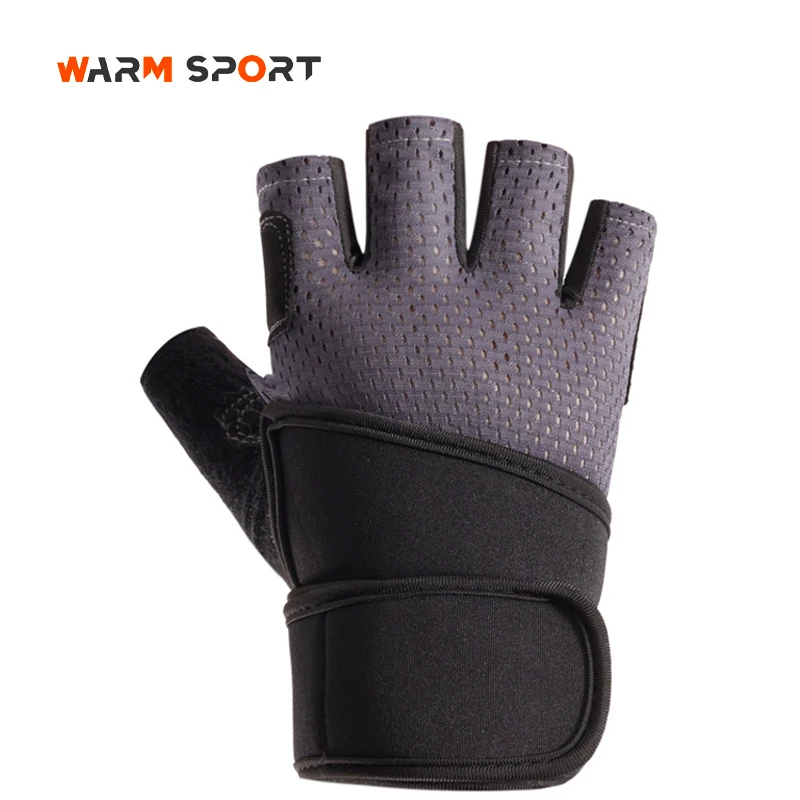 Wholesale Custom Logo Gym Weightlifting Breathable Fitness Half Finger Hand Sports gym Gloves For men