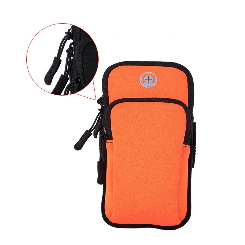 Neoprene running jogging gym sport mobile arm bags with headset hole