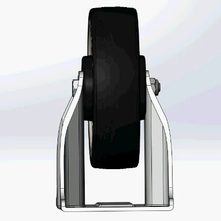 Industry Heavy Duty 5 inch Rubber Caster Wheel with Steel Total Brake Double Ball Bearing 250-300kg Load Capacity