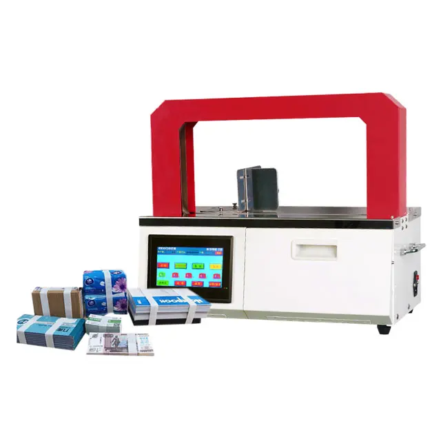 
Flejadora Machine De Cerclage Strapping Banding Machine with Paper Belt and OPP Band for Gift Box 