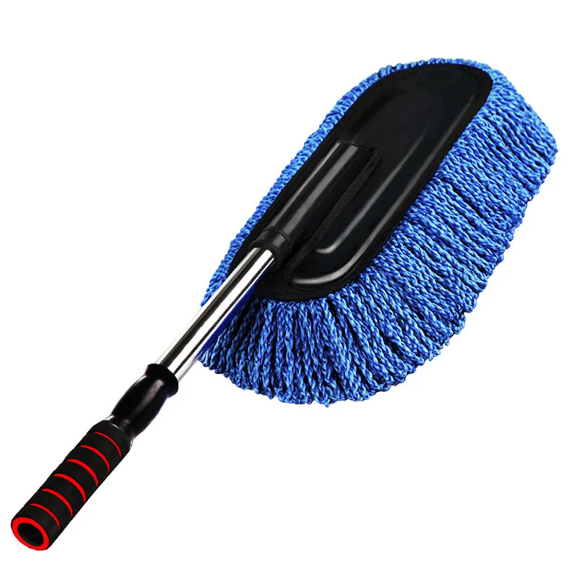 Automotive wax brush cleaning mop nano fiber automotive telescopic dust duster