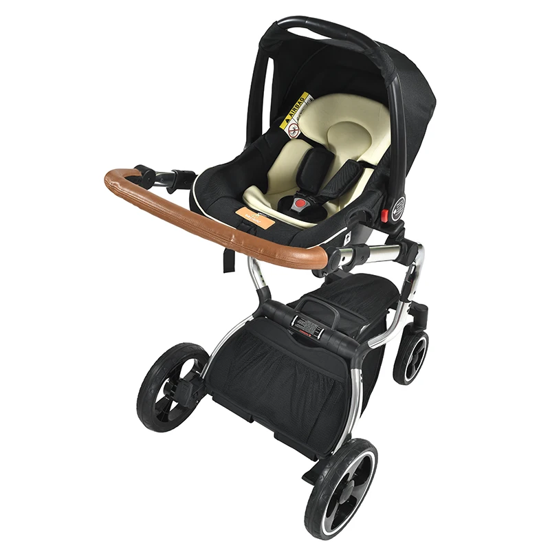 Off 50% Aluminum Tube Wholesale Baby Stroller 3 in 1 Baby Pram With Car Seat And Carrier Black Baby Carriage In High Quality