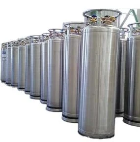 Stainless Steel Horizontal Welded Insulated Cylinder 410L 500L Liquid Cryogenic Cylinder