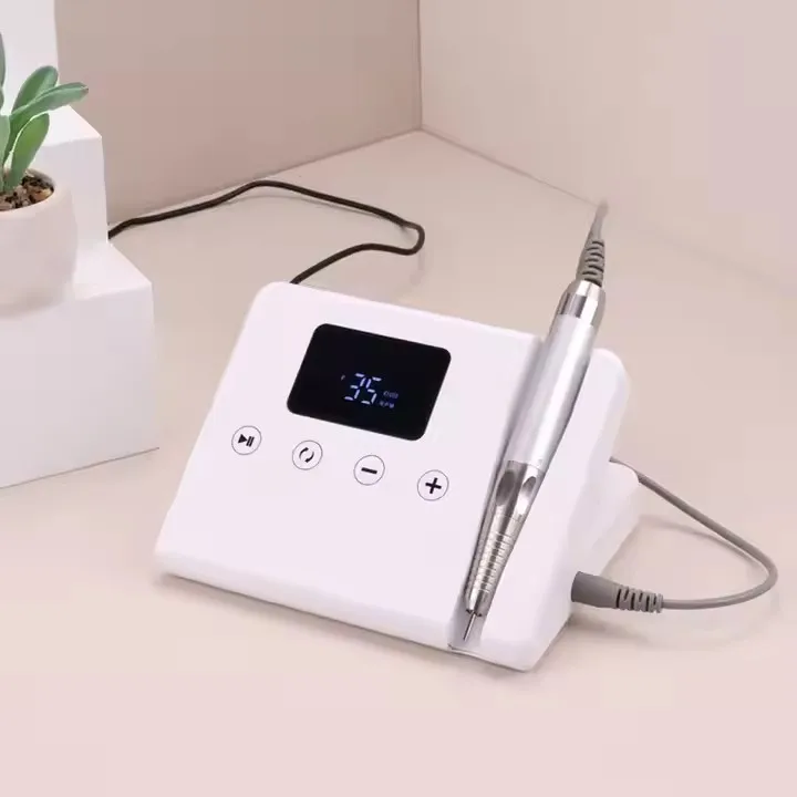 New 85w Professional Telephone Desktop Nail Drill 35000 rpm Portable Brushless Nail Drill Electric Nail Polisher