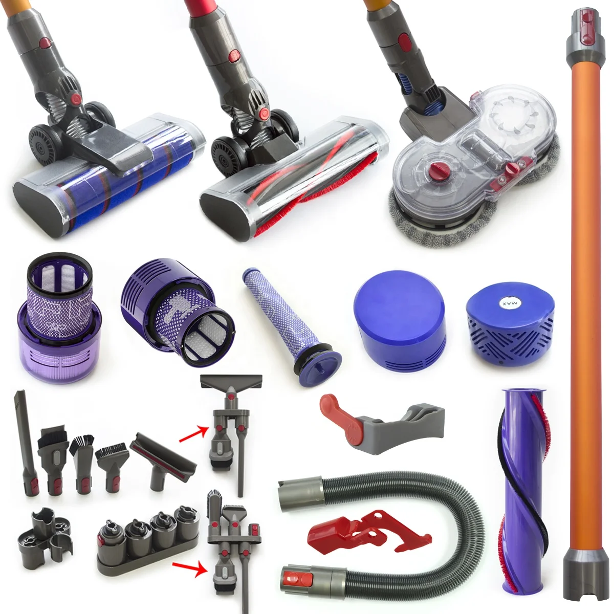 Dysons V7 V8 V10 V11 беспроводной двойной мягкий роликовый пылесос щетка для коврового пола электродвигатель головка вакуумные