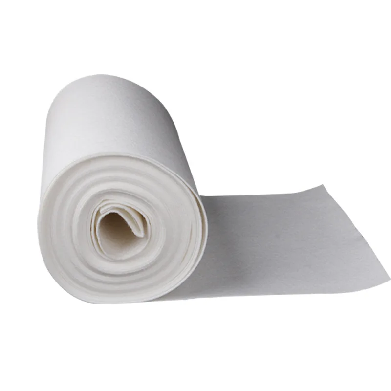 Wholesale Price Strong Polyester Fiber Water Absorption Cotton Ultra thick Cotton Needled White Non-Woven Hygienic Use Material