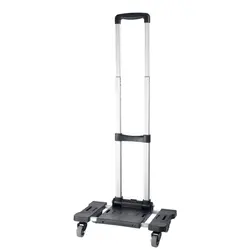 Home light folding left and right retractable 4-wheel aluminum trolley cart luggage cart mute grocery shopping cart