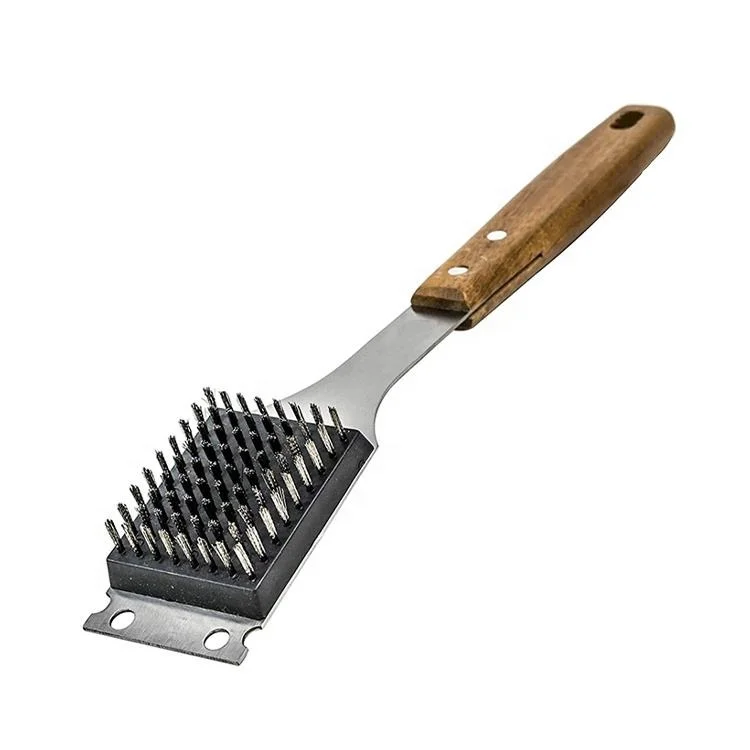 Bbq Clean Grilling Brush And Scraper Bbq Grill Brush Scrubber Cleaner Stainless Steel Bristle Scraper Barbecue Brush Tool