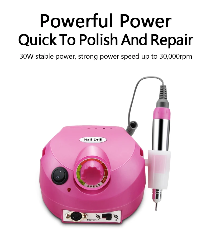 NAD004B 35000RPM Electric Nail Drill Machine Mill Cutter Sets For Manicure Nail Tips polish Electric Nail Pedicure File NAD004