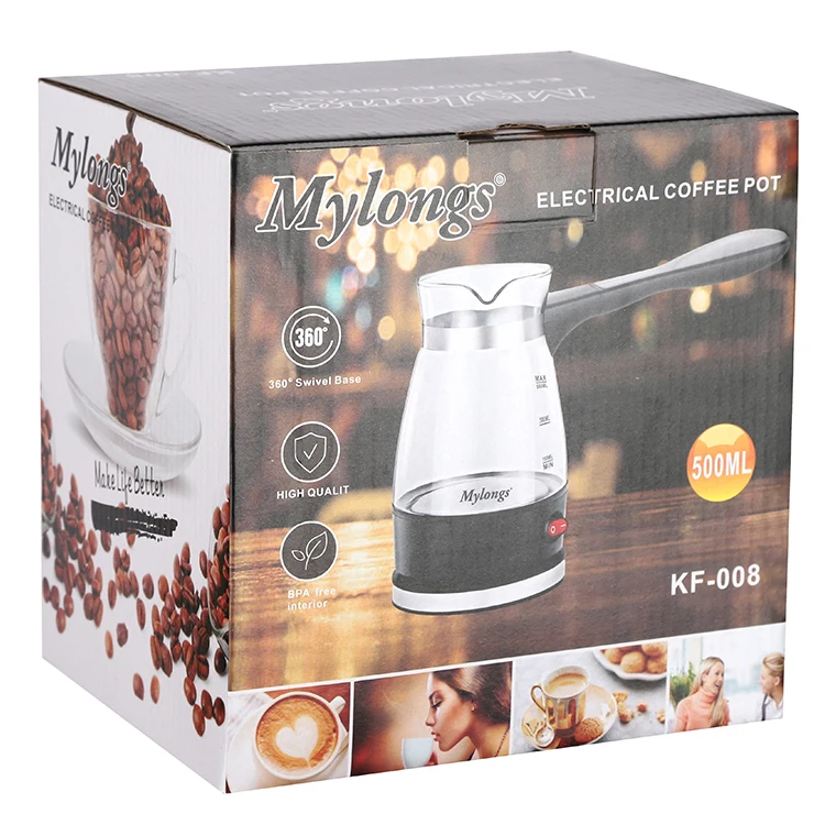 Electric turkish coffee maker  glass Electric Tea Kettle Cordless Water Boiler Tea Maker Copper Wire Free Spare Parts