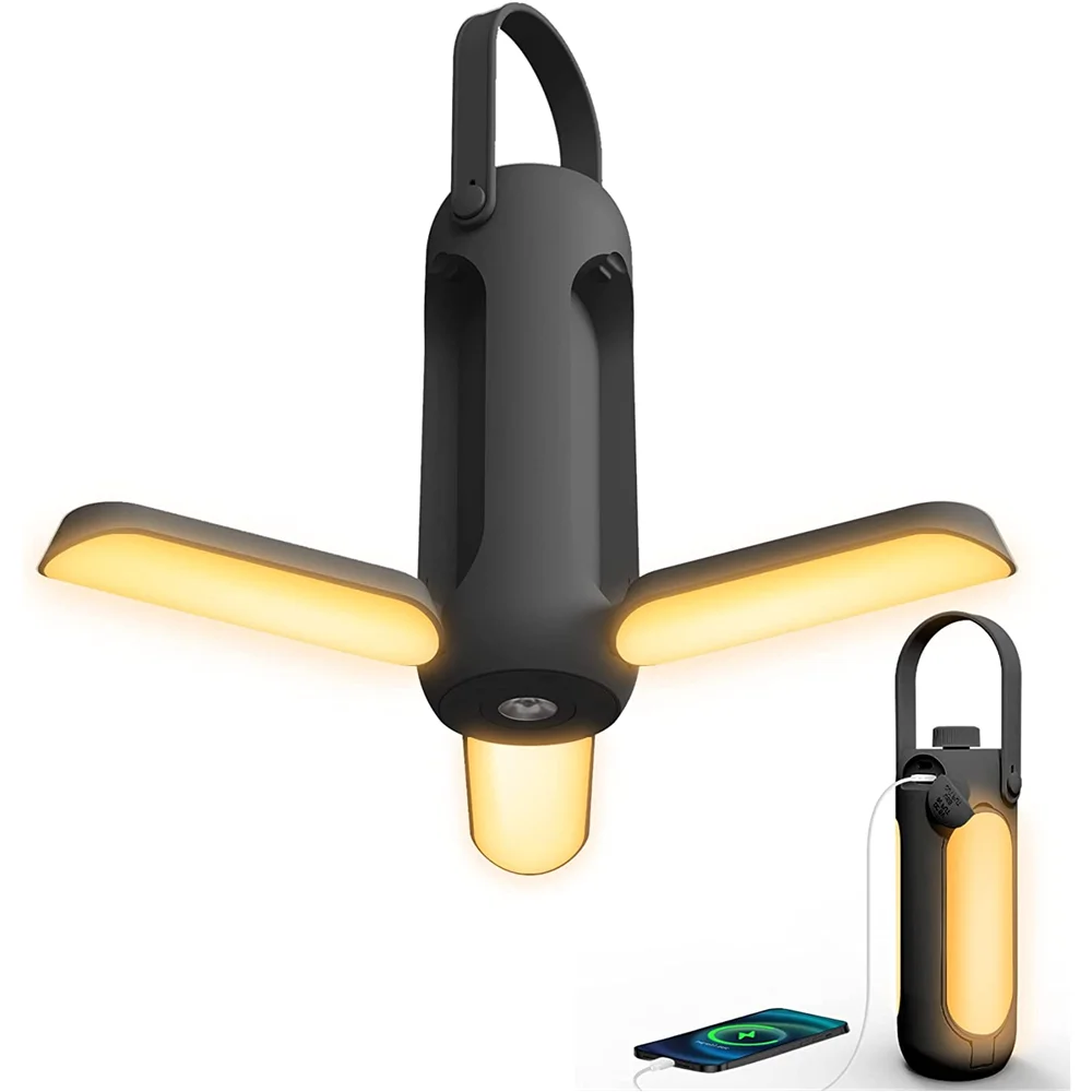 New 10000mah Fold Multifunctional Portable Rechargeable Camping Lighting Flashlight Dimmable Outdoor Tent Camping Lamp 2 Buyers