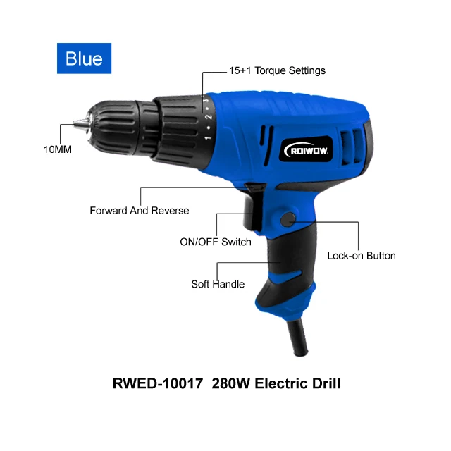 10MM Power Tools Electric Corded Impact Drill Machine High Electric Power Mini Hand Drill Portable Power Drill