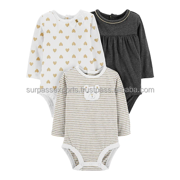 Latest Design Premium Quality Baby Boy Rompers with Printed Designs Summer Cotton Newborn Clothes at Wholesale Price for Export