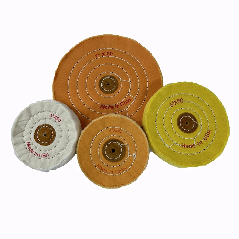 Cotton Sewn Cloth Polishing Grinding Buffing Wheel for Metal Wood Stainless Steel Copper Jewelry Leather