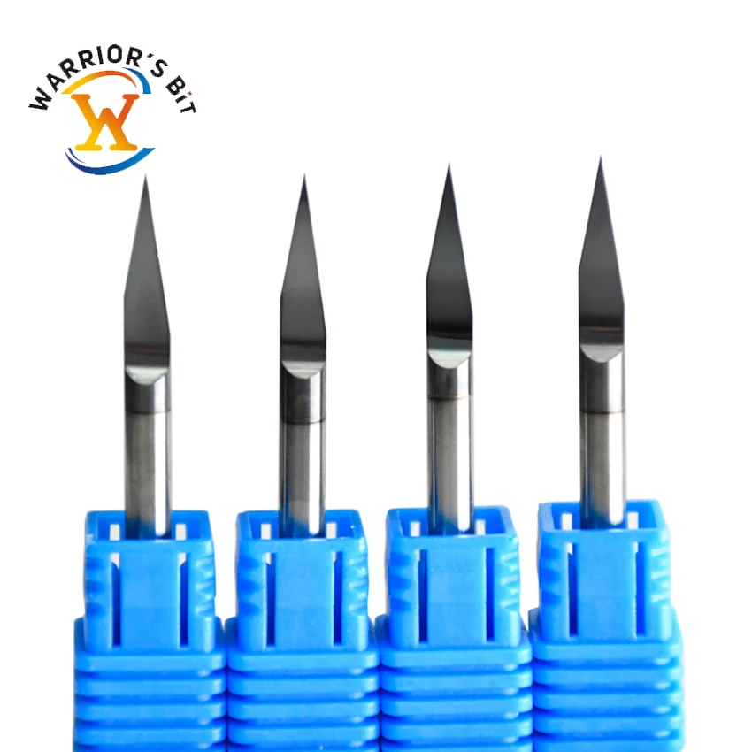 Cemented Carbide Tool Bits For Engraving Wood CNC Router Bits Carbide V Bit In Single Flute