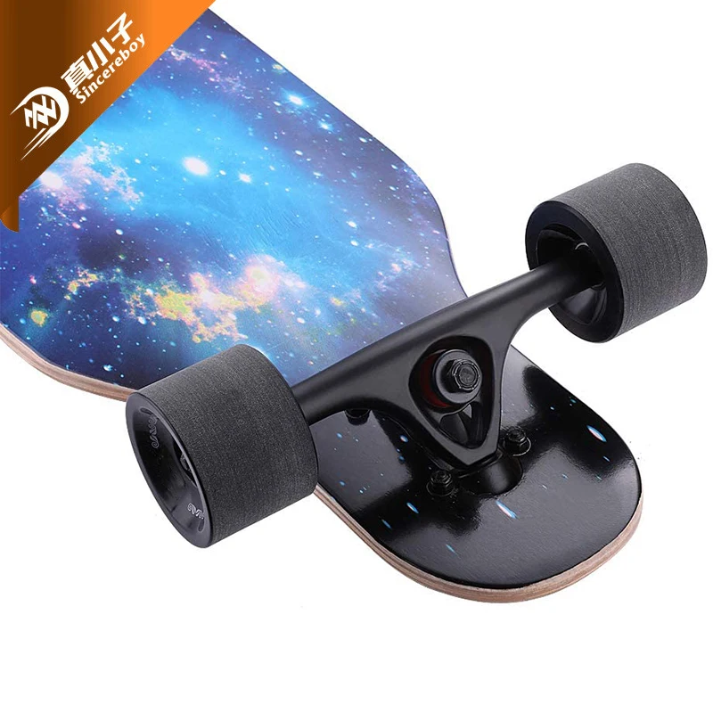 41 inch Customized Maple with Abec-9 bearing Wheels Skateboard Longboard for Teenagers OEM long skateboard