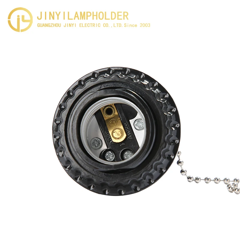 Factory Price E26 Lamp Holder 250V 250W Bakelite bulb holder With Pull Chain