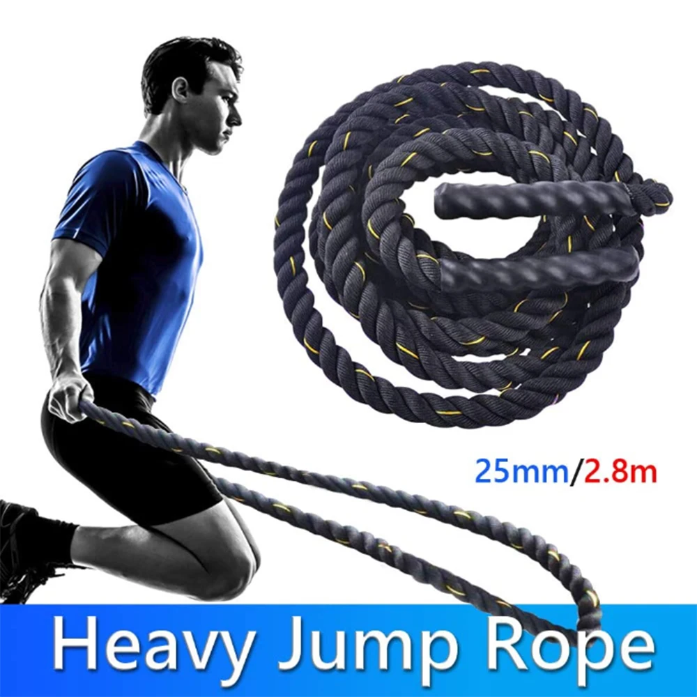 Custom Logo 2.8 3 9 12 15 Meter Length Workout Exercise Battle Rope Fitness Heavy Skipping Weighted Jump Rope