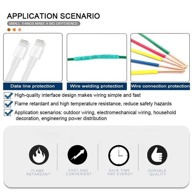 100/127/150PCS With Boxed Black Red Heat Shrink Tube Sleeving Set Wire Cable Insulated Polyolefin Sleeve Kit Heat Shrink Tubing