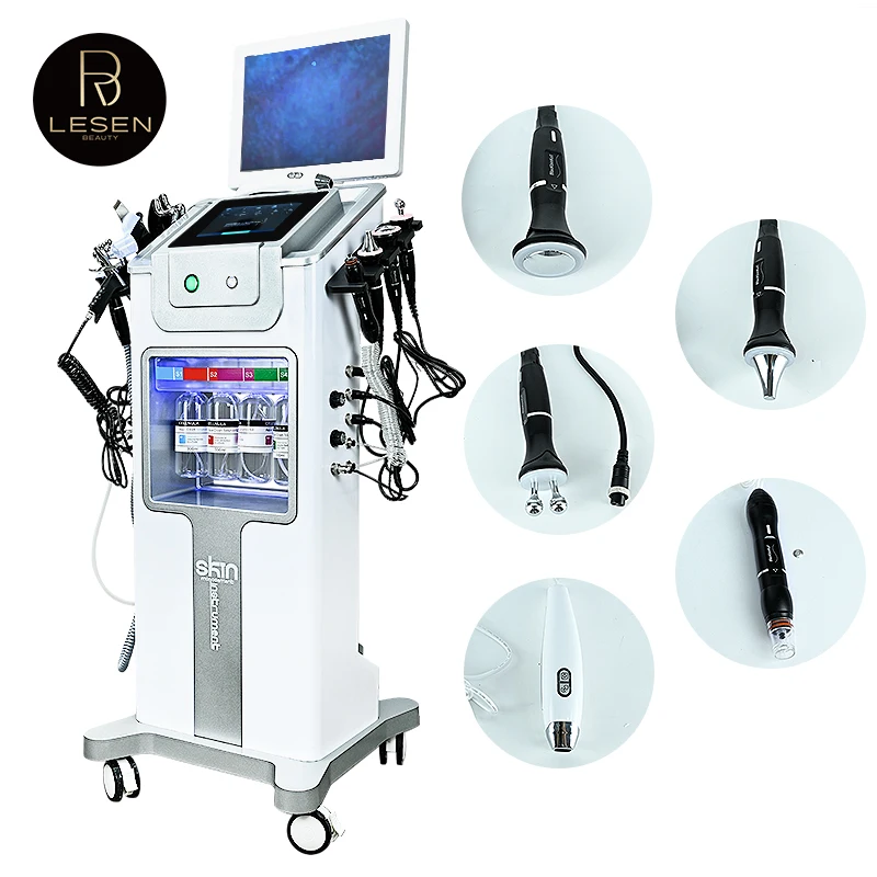 Newest 11 in 1 Facial Hydra Dermabrasion Facials Machine Aqua Facial Cleaning Hydro Microdermabrasion Machine