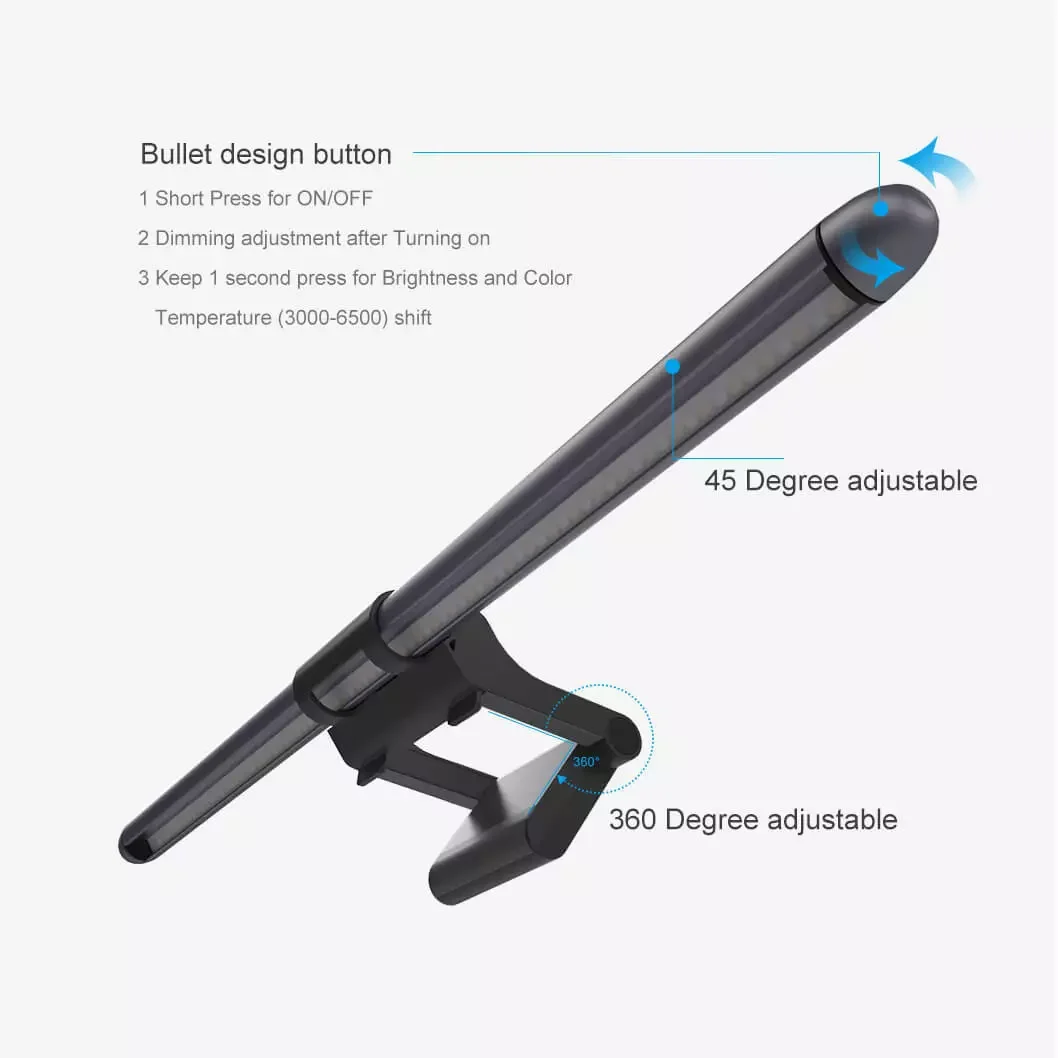 Lumiere decran dordinateur avec retroeclairage Ameliorer lexperience de jeu et la concentration au travail Screenbar Suspension