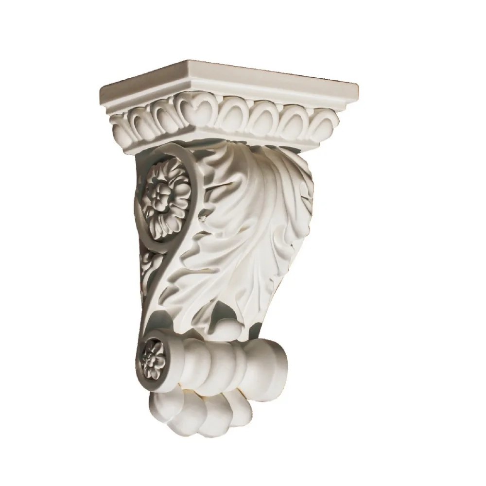 Exquisite Hand Carved Antique Classical Wood Corbels Exterior Decoration Wall Mount Floating Shelf Bracket Wood Support Corbel