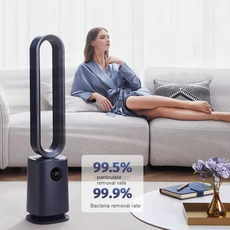 Newest Hot sale Home & office Appliances Activated carbon Air Filter PM2.5 HEPA 13 Standing Air Cooling bladeless stand fans