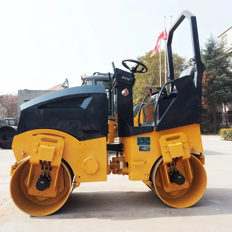 Construction Machinery Mini Asphalt Double Drum Vibratory Roller 1ton 2ton 3 Ton Mini Road Roller Compactor