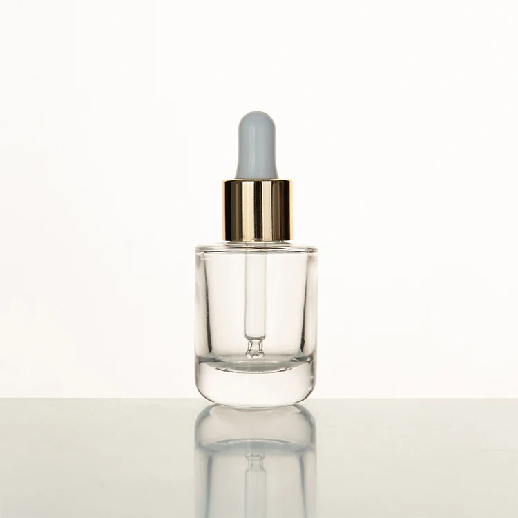 Luxury 20ml essential oil bottle with thick bottom colorful glass bottle with dropper and pipette