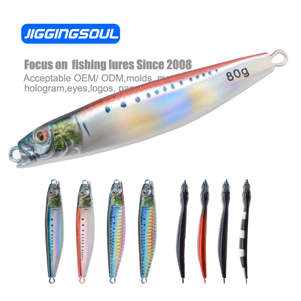 JIGGINGSOUL-RTS-345-fishing lure metal bait 60g 80g sea fishing boat kanpachi Black croaker tuna Little Jack METAL ADICT Type-01