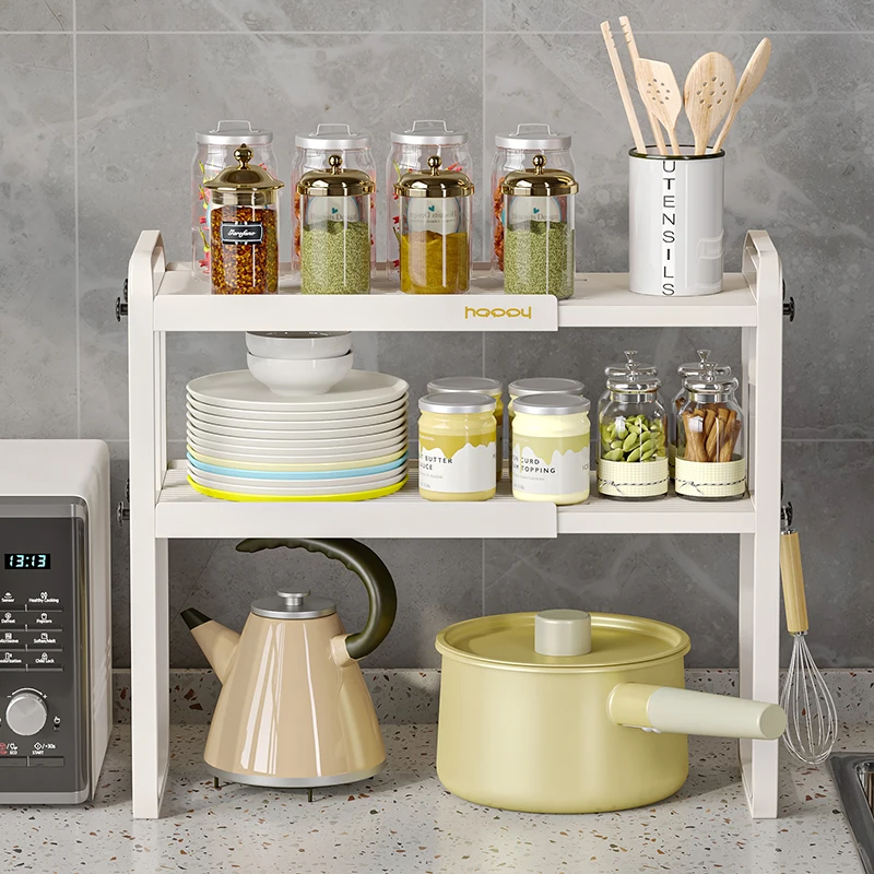 2-Tier Wire Storage Shelves, Shelving Units  , Steel Metal Storage Rack for Kitchen Pantry Closet Bathroom Laundry