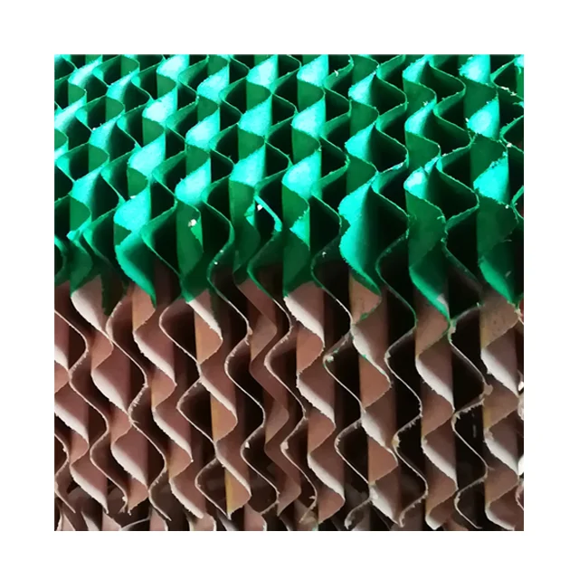 
Сияющая сотовая подкладка для воздухоохладителя из сырой бумаги для птицефермы 