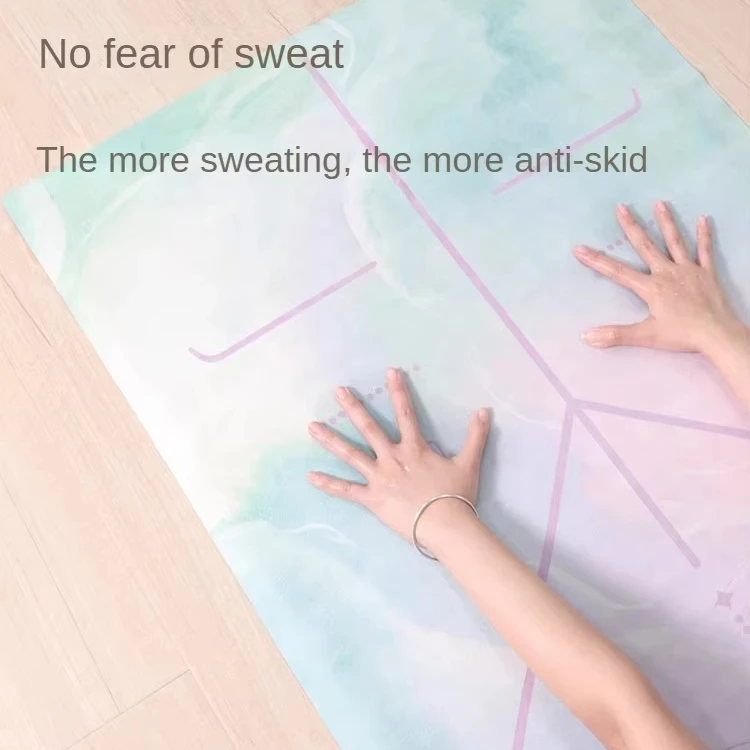 Yoga Mat Professional Non-Slip Natural Rubber Mat Foldable Portable Thin Yoga Carpet With Spray Cans And Storage Bags