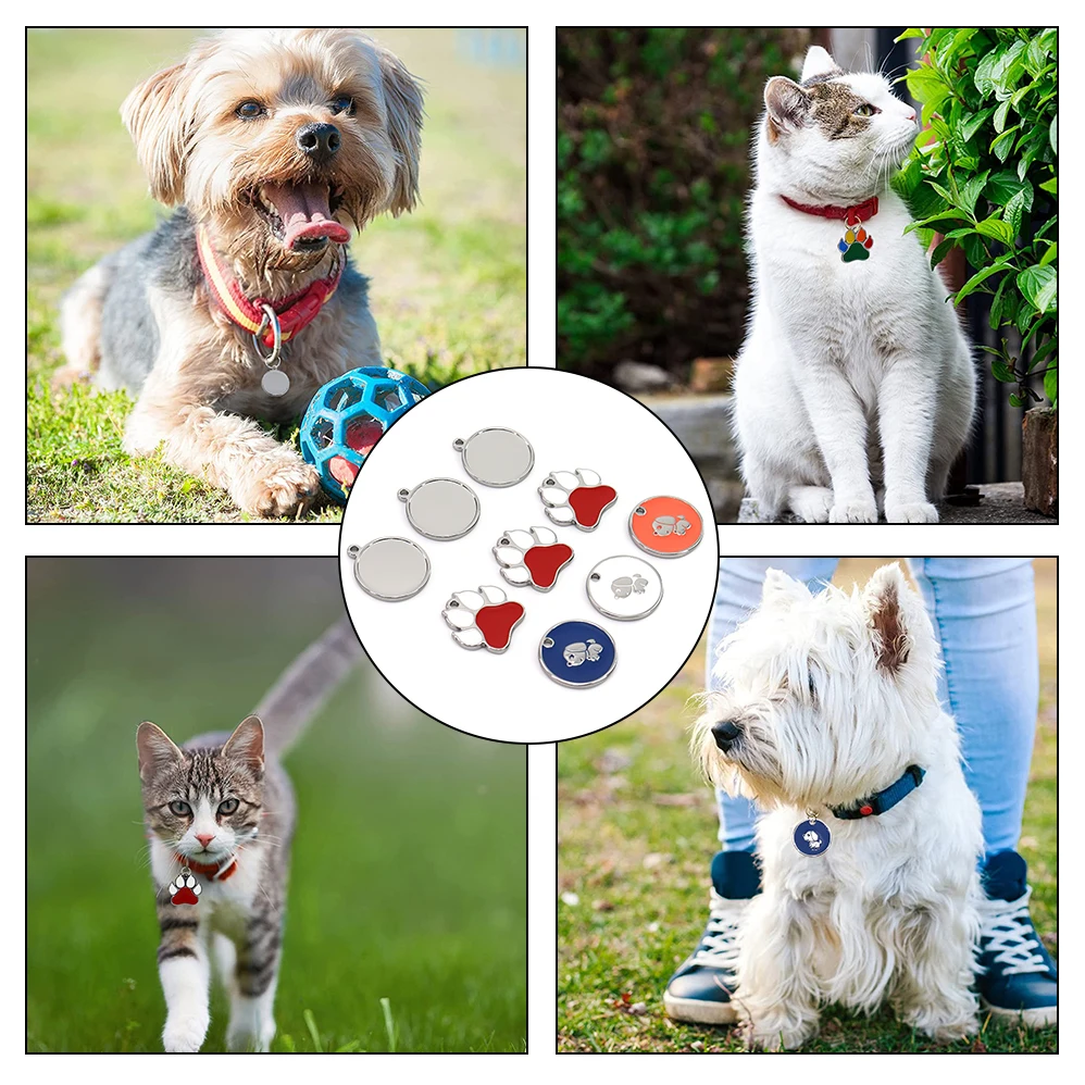 Material Dog Tag Realistic Printing Animal Shape for The Hang Tags Wholesale Custom Cheap Engraved Metal Zinc Alloy Europe