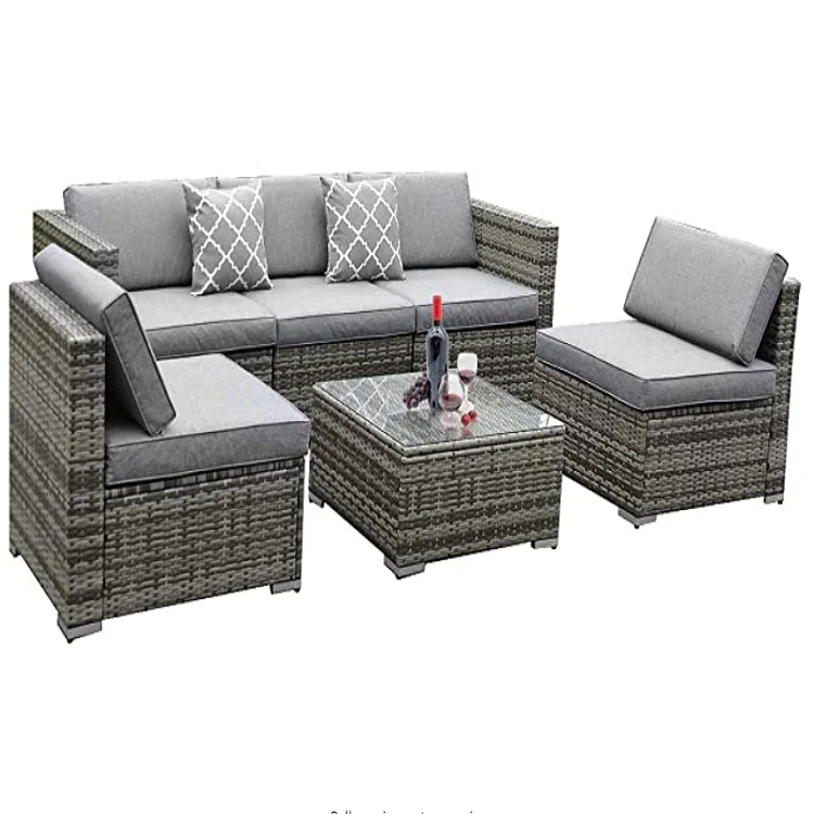 Quality Rattan Sofas Set Combination Garden Sofas for Sale Outdoor Furniture Steel Tube Power Coating Patio\garden\outdoor