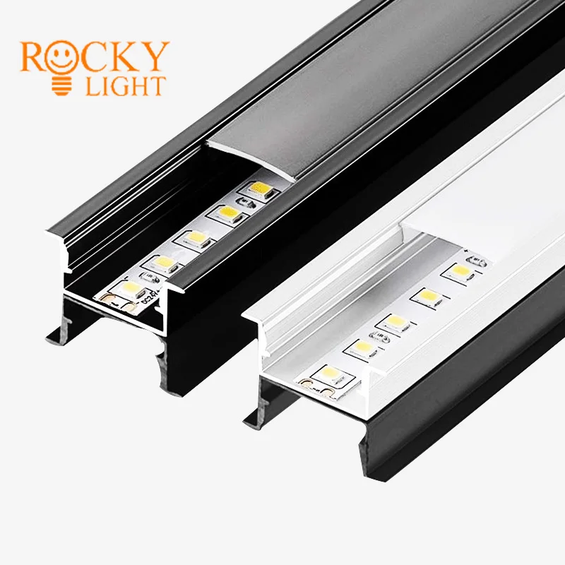 Line light housing kit  /Factory direct embedded light slot led hard light strip aluminum groove shell jewelry cabinet aluminum
